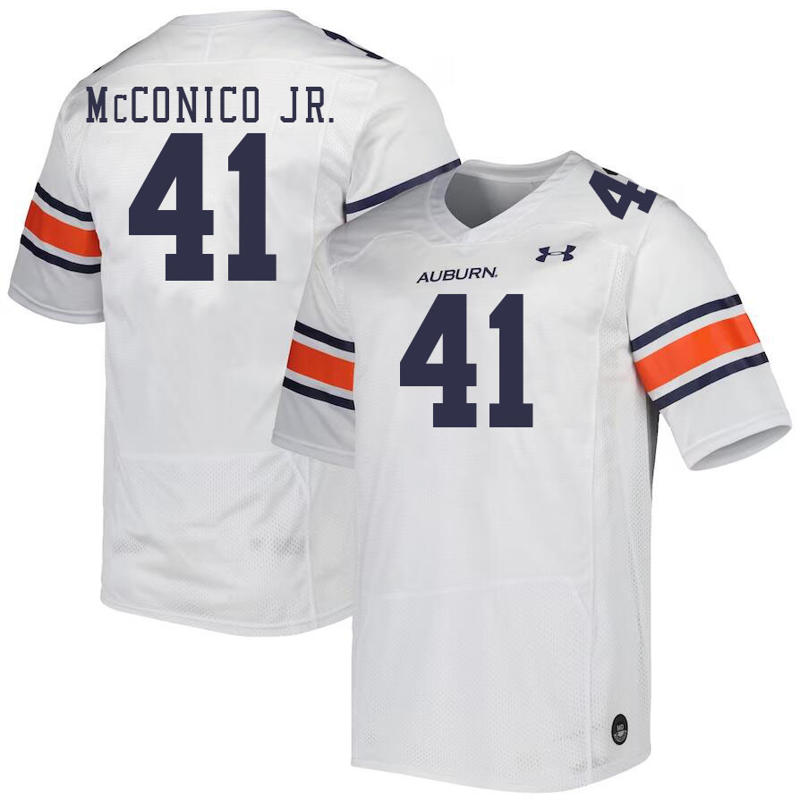 Men #41 Greg McConico Jr. Auburn Tigers College Football Jerseys Stitched-White